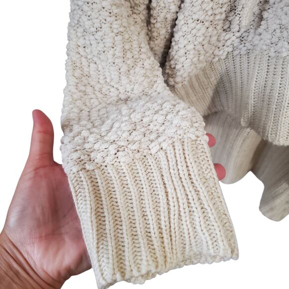 POL Beige Popcorn Chenille Hooded Sweater Size XL - Picture 9 of 14